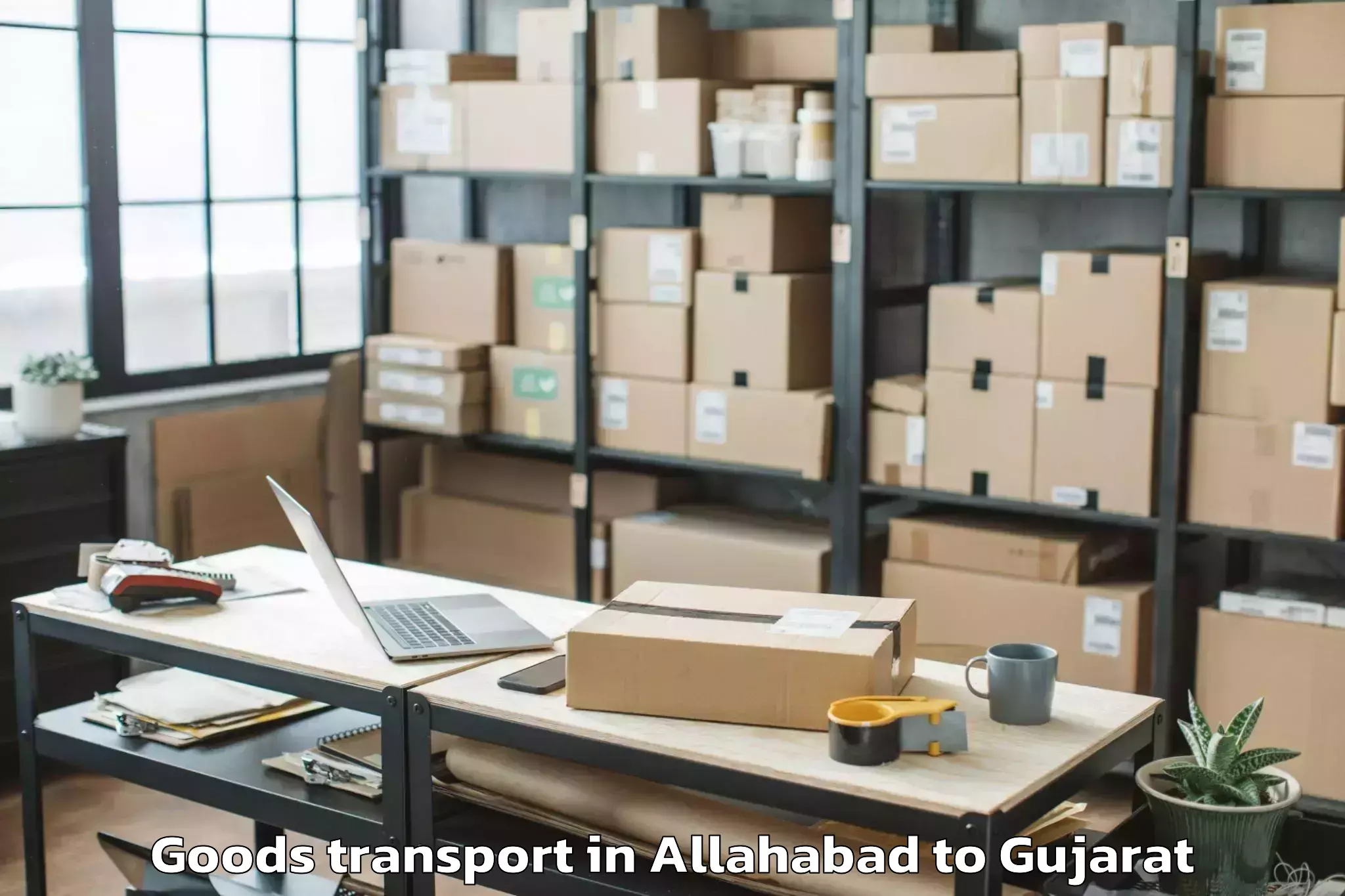 Affordable Allahabad to Amod Goods Transport